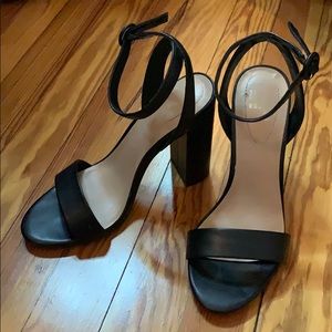 Black heels with ankle strap
